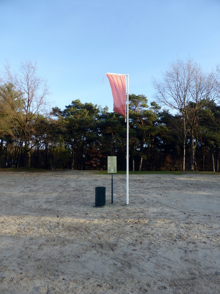 Flagpole at the east side of the beach at the Center Parcs Kempervennen holiday park