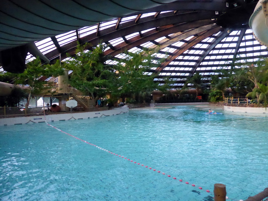 Interior of the Aqua Mundo swimming pool of the Center Parcs Kempervennen holiday park