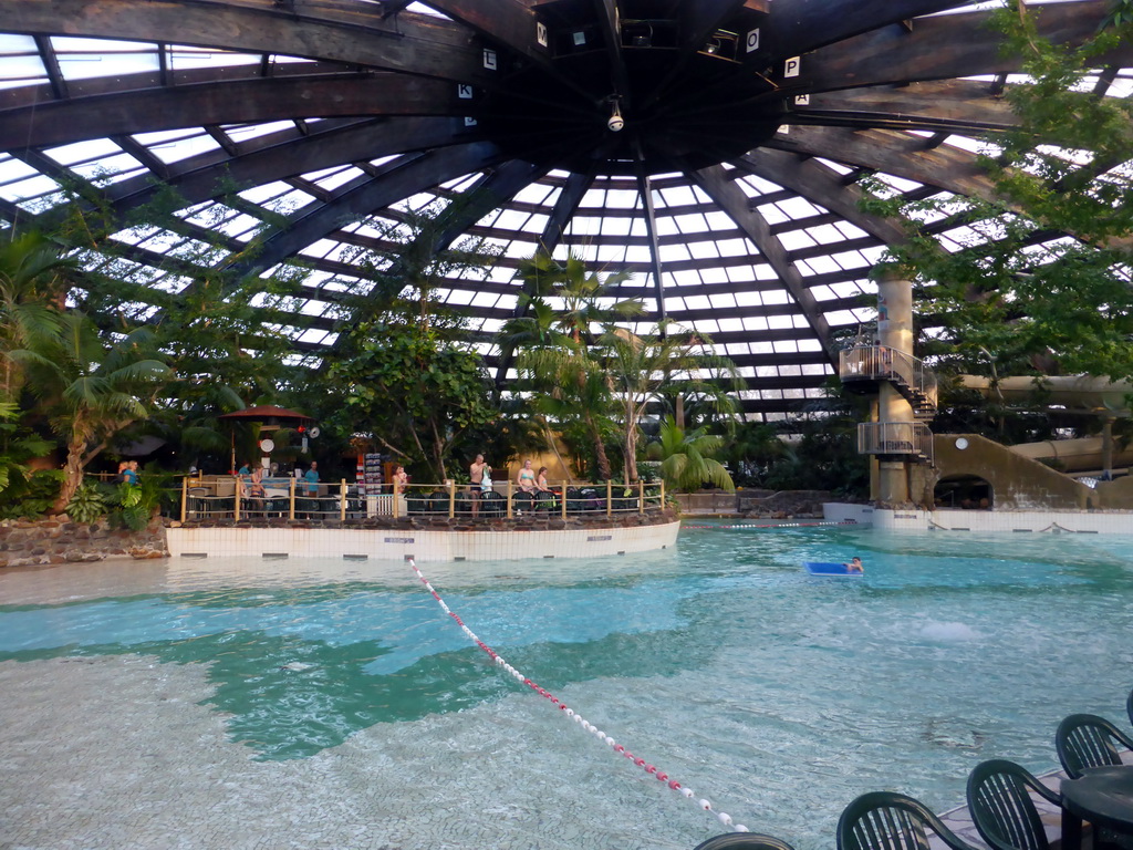 Interior of the Aqua Mundo swimming pool of the Center Parcs Kempervennen holiday park