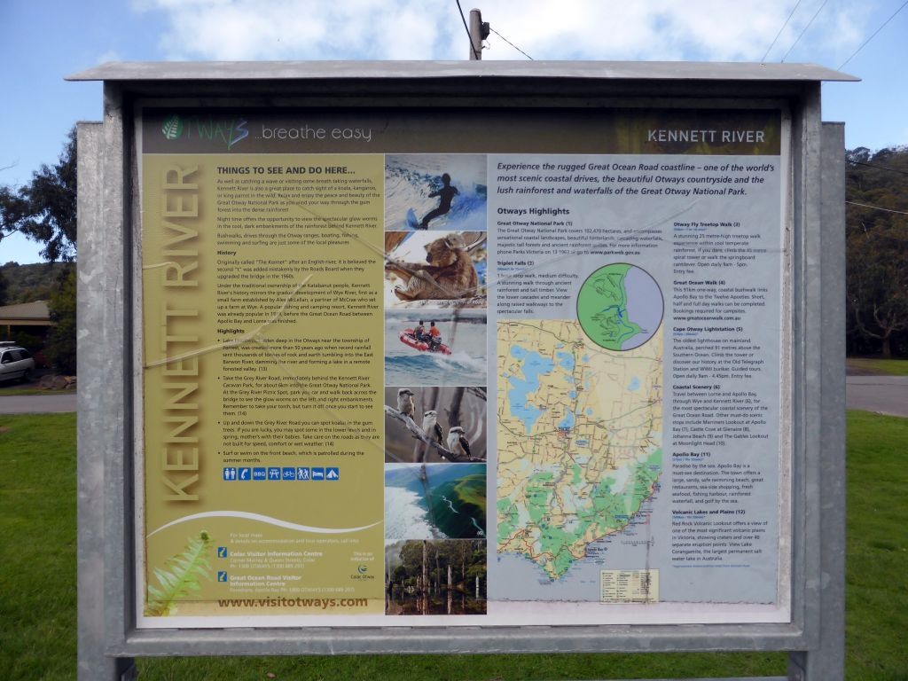 Information on Kennett River and the Otways, at the Kennett River Holiday Park