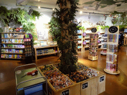 Interior of the souvenir shop at the Taiga area at the GaiaZOO