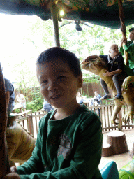 Max at the Dino Carousel at the Limburg area at the GaiaZOO