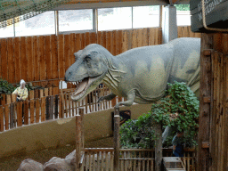 Statue of a Tyrannosaurus Rex at the DinoDome at the Limburg area at the GaiaZOO