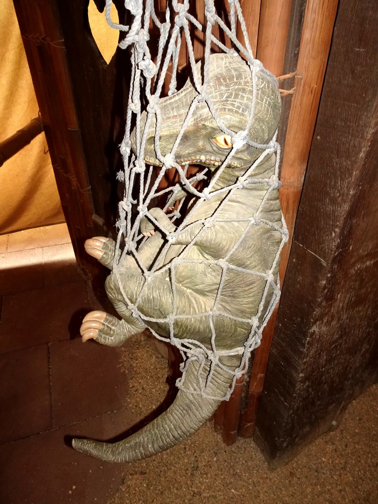 Statue of a young Tyrannosaurus Rex at the DinoDome at the Limburg area at the GaiaZOO