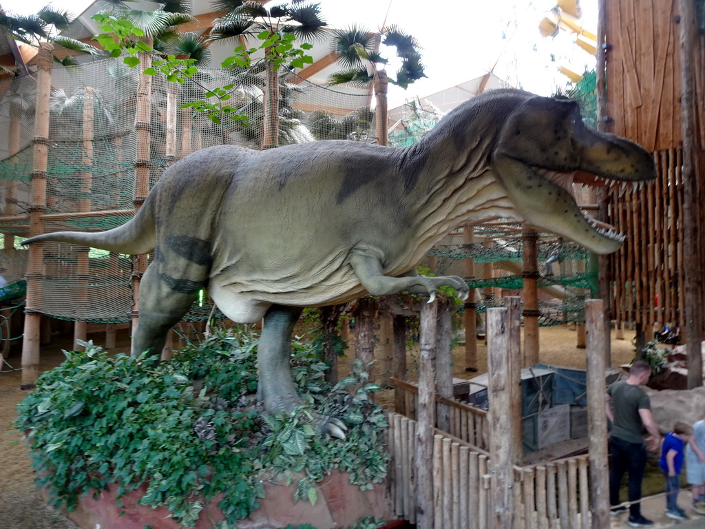 Statue of a Tyrannosaurus Rex at the DinoDome at the Limburg area at the GaiaZOO