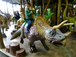 Max at the Dino Carousel at the Limburg area at the GaiaZOO
