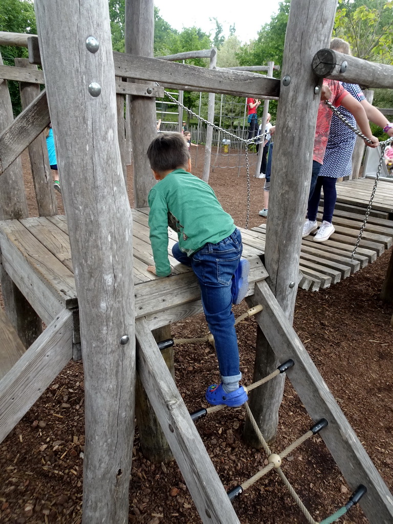 Max at the playground next to the Gaia`s Kitchen restaurant at the GaiaZOO