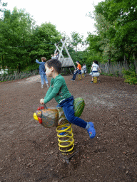 Max at the playground next to the Gaia`s Kitchen restaurant at the GaiaZOO