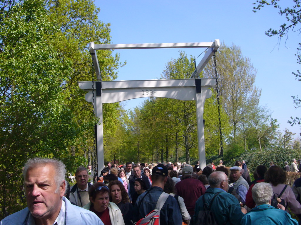 Bridge near the Oranje Nassau pavilion at the Keukenhof park