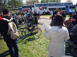 Rental bikes just outside the Keukenhof park