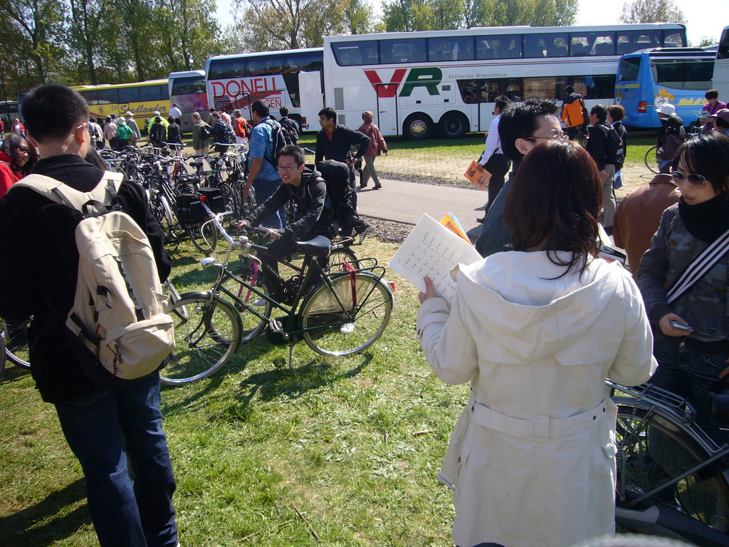 Rental bikes just outside the Keukenhof park