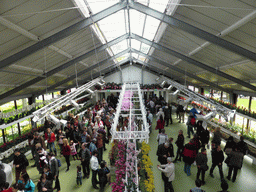 Interior of the south side of the Beatrix pavilion at the Keukenhof park, viewed from the upper floor