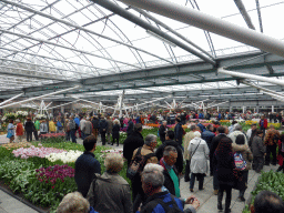 Interior of the Willem-Alexander pavilion at the Keukenhof park