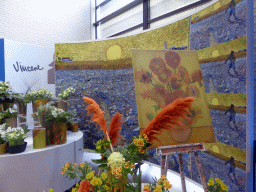 Flowers at the Vincent van Gogh exhibition in the Oranje Nassau pavilion at the Keukenhof park