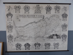 Map of the Alblasserwaard polder in the visitor center Wisboomgemaal