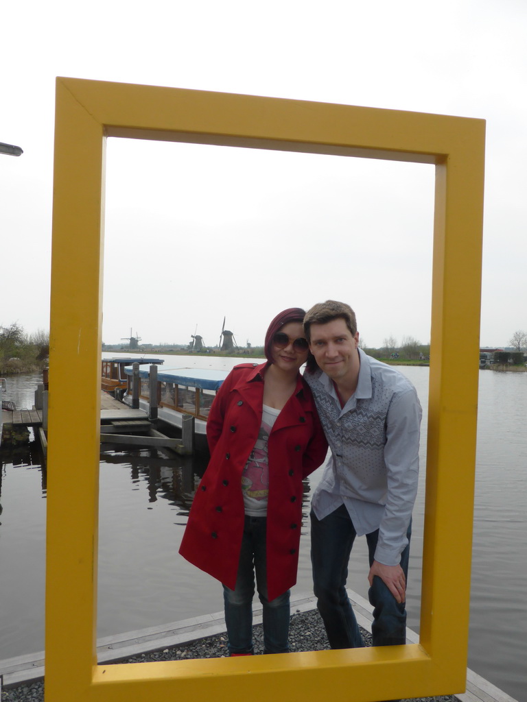 Tim and Miaomiao with a view on the Nederwaard windmills