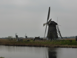 The Museum Windmill Nederwaard (Nederwaard No. 2 windmill) and two other Nederwaard windmills