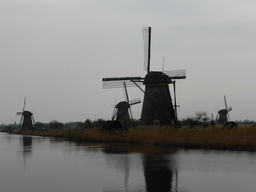 The Nederwaard No. 3 windmill and other Nederwaard windmills, viewed from the bridge to the Museum Windmill Nederwaard