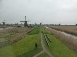 The Nederwaard and Overwaard windmills, viewed from the middle floor of the Museum Windmill Nederwaard