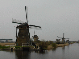 The Nederwaard windmills No. 1, 3, 4 and 5, and the Museum Windmill Nederwaard