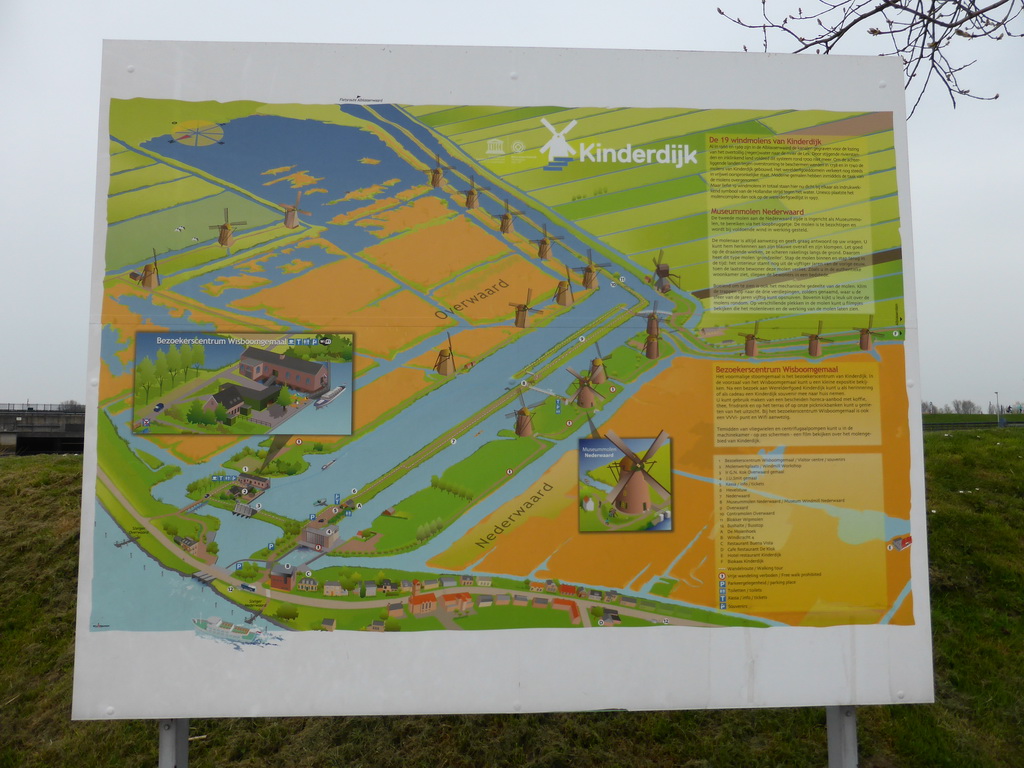 Map of the Kinderdijk region