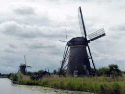 The Nederwaard No. 3 and No. 4 windmills, viewed from the bridge leading to the Museum Windmill Nederwaard