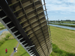 Windmill sail and the area to the north, viewed from a window at the smoke floor of the Museum Windmill Nederwaard