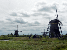 The Nederwaard No. 3 and the Overwaard windmills, viewed from the southeast side of the Museum Windmill Nederwaard