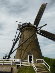 Miaomiao`s father at the east side of the Museum Windmill Nederwaard