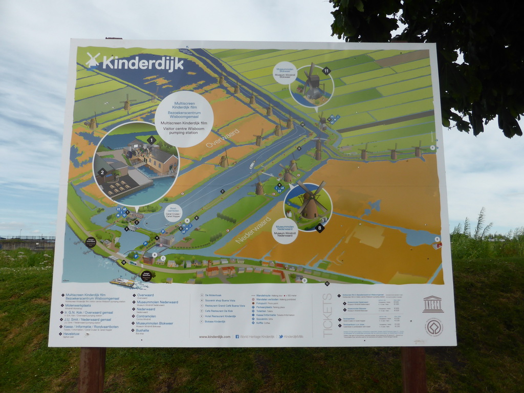 Map of the Kinderdijk region