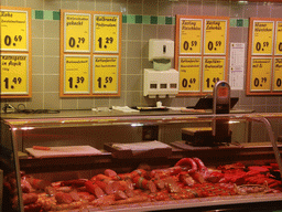 Meat department in a supermarket