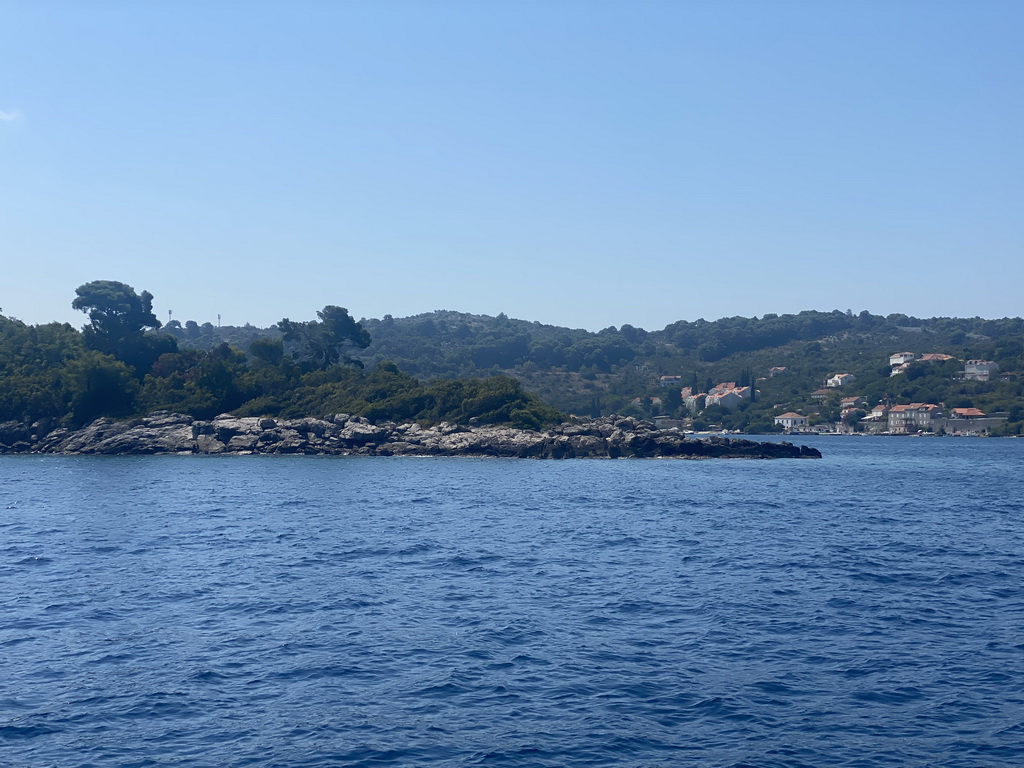 The Rt. Ratac point at the north side of the Kolocep island, viewed from the Elaphiti Islands tour boat