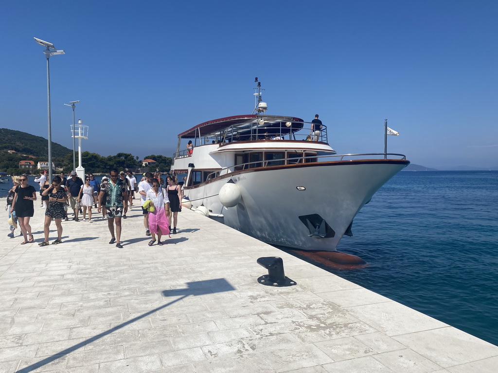 The Elaphiti Islands tour boat at the Kolocep Harbour