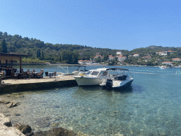 Boats at the Kolocep Harbour and the Donje Celo Beach