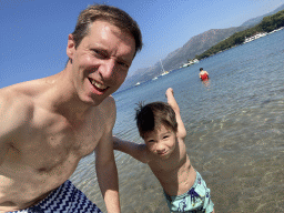 Tim and Max at the Donje Celo Beach