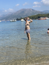 Tim with goggles at the Donje Celo Beach