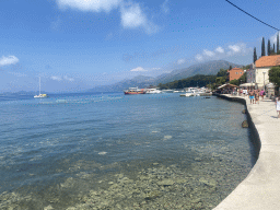 Kolocep Bay and boats at the Kolocep Harbour, viewed from the Donje Celo street