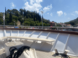 Deck of the Elaphiti Islands tour boat at the Kolocep Harbour