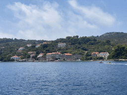 Houses at the west side of Kolocep Bay, viewed from the Elaphiti Islands tour boat