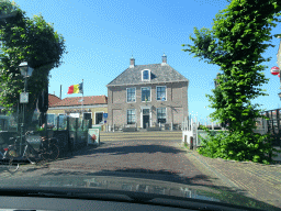 Front of the Schelde restaurant at the Havenstraat street at Colijnsplaat, viewed from the car at the Voorstraat street