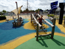 Max at the playground at Camping and Villa Park De Paardekreek