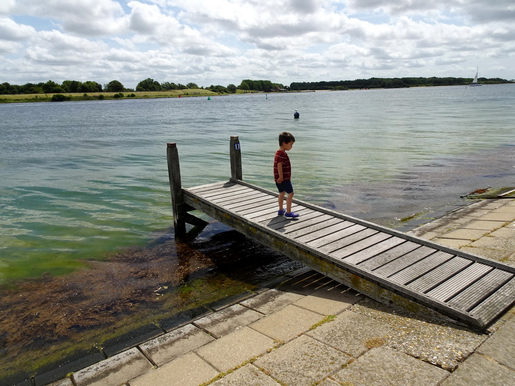 Max on a pier at Camping and Villa Park De Paardekreek