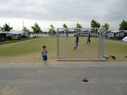 Max on the football field at Camping and Villa Park De Paardekreek