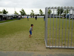 Max on the football field at Camping and Villa Park De Paardekreek