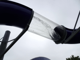 Water in the slide at the outside of the swimming pool at Camping and Villa Park De Paardekreek