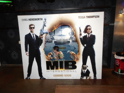 Max at a cardboard of the movie `Men in Black: International` at the lobby of the DaVinci Cinema at Goes