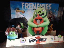 Max at a cardboard of the movie `Angry Birds 2` at the lobby of the DaVinci Cinema at Goes