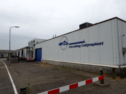 Front of the Visveiling Colijnsplaat building at the Visserijweg street at Colijnsplaat