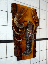 Stuffed Lobster at the John`s Zeevishandel store at Colijnsplaat