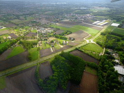The villages of Hoogeind and Oerle, viewed from the airplane from Eindhoven